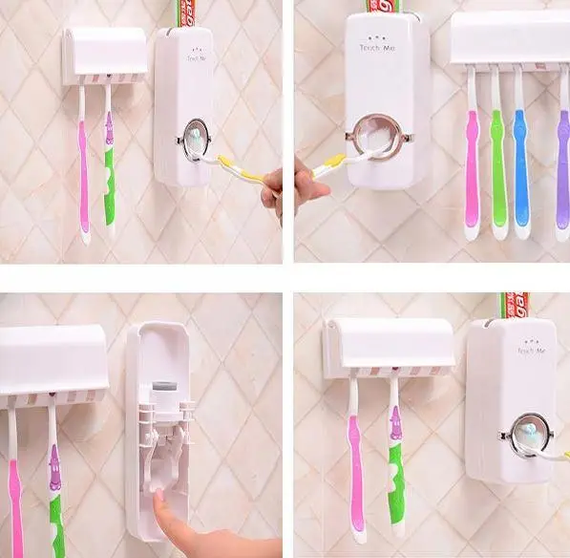 Тримач-диспенсер для зубної пасти та щіток Toothbrush sterilizer автоматичний | Зображення 5