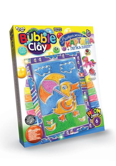 Набор для творчества "BUBBLE CLAY Витражная картина" BBC-02U Danko Toys Утка Вид 3