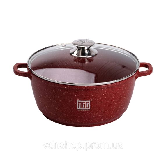 Набір із трьох алюмінієвих каструль із товстим дном та кришками з антипригарним покриттям MGC HP-4-408 | Зображення 1