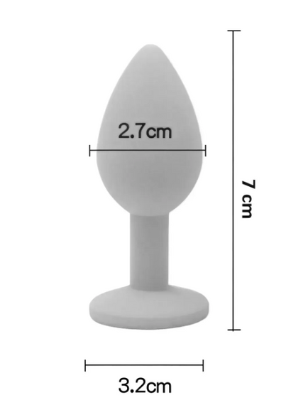 Силиконовая анальная пробка с кристаллом SKN KSIL-11S ( размер S ) sexstyle | Зображення 1