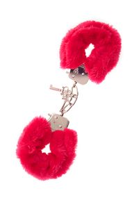 Наручники, Metal Handcuff with Plush, RED, Червоний