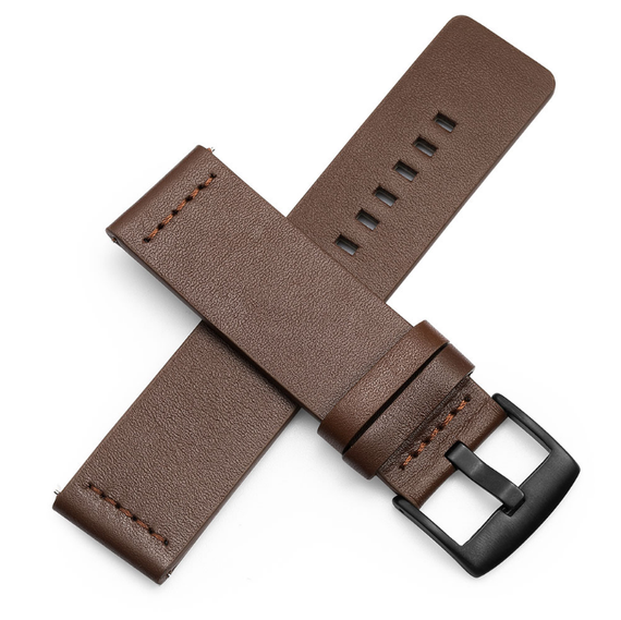 Кожаный ремешок Primo Classic для часов Samsung Galaxy Watch Active (SM-R500)/Active 2 (SM-R820/R830) - Coffee | Зображення 2