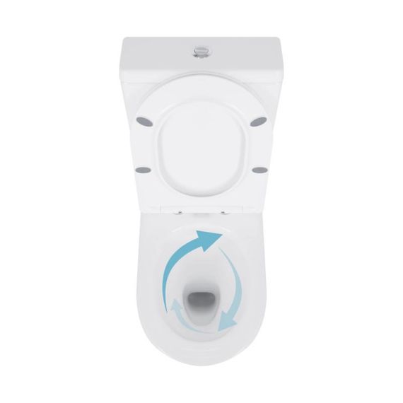 Унитаз напольный Qtap Swan Eco Ultra Quiet с сиденьем Soft-close 640x360x835 мм QTSWA27W48748 White | Зображення 5