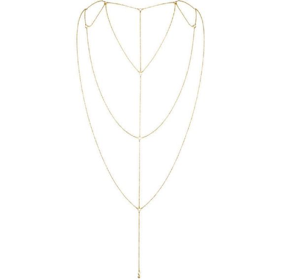 Цепочка для спины Bijoux Indiscrets Magnifique Back and Cleavage Chain - Gold, украшение для тела sexstyle | Зображення 3