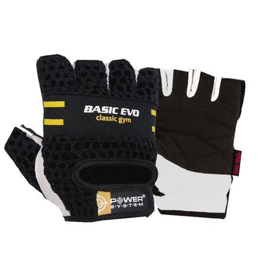 Рукавички для фітнесу Power System PS-2100 Basic EVO Black/Yellow Line XS