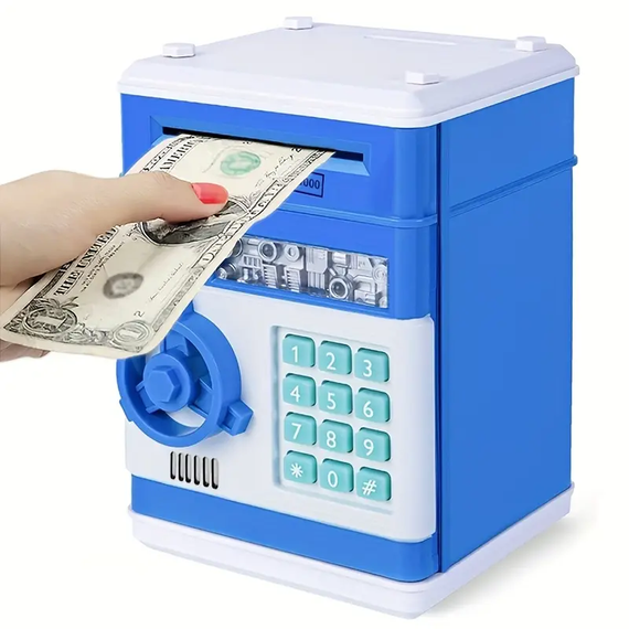 Електронна скарбничка-сейф з кодом для дітей, Банкомат з кодовим замком та купюроприймачем | Зображення 5