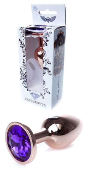 Анальний затор Boss Series - Jewellery Red Gold PLUG Purple S, BS6400110 sexstyle