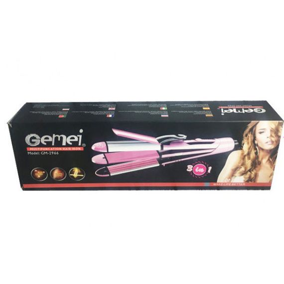 Щипці випрямляч мультистайлер 3 в 1 GEMEI GM-2966 t200 | Зображення 1