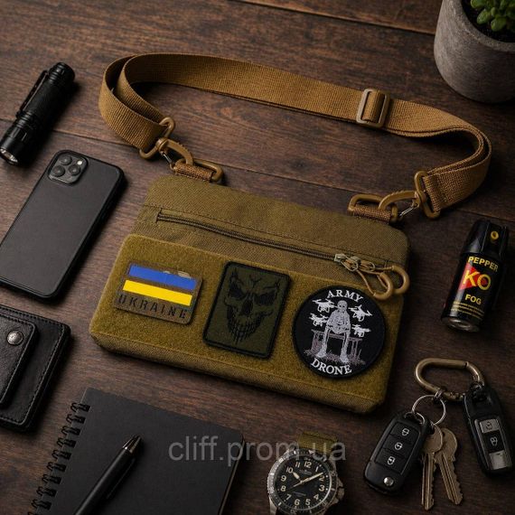 Сумка для патчей - через плечо мужская женская тактическая водонепроницаемая Cordura | Зображення 4