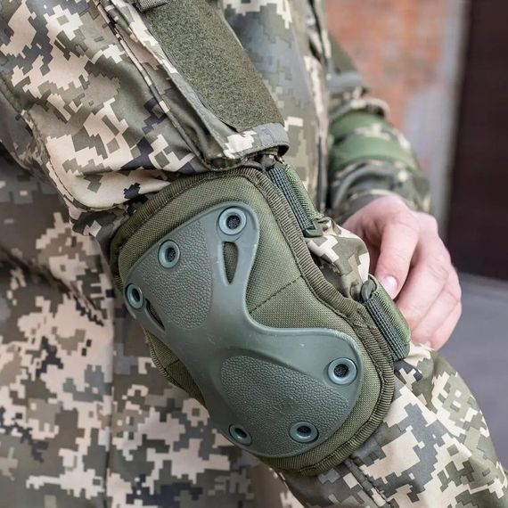 Комплект захисту налокітники та наколінники XPRO KN-04 Оливковий / Тактичний захист регульований (234561929_315) | Зображення 8