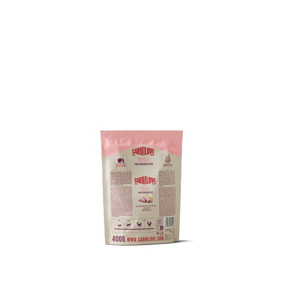 Корм сухий Carnilove True Fresh Turkey Sterilised для стерилізованих котів індичка 400 г | Зображення 1
