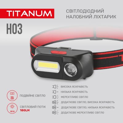 Фонарь TITANUM 180Lm 6500K (TLF-H03) | Зображення 3