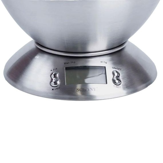 Весы кухонные Sokany SK1204 электронные  5 кг с чашей | Зображення 3