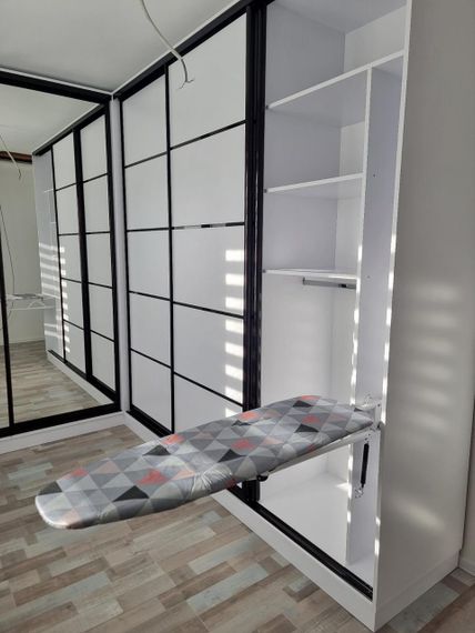 Прасувальна дошка вбудована у шафу, метал з Амортизатором 120*38 Металізована тканина