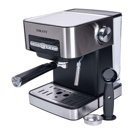 Кавоварка з трубкою для молока 1,6 л кавомашина для дому 850 Вт Sokany SK-6862 | Зображення 3