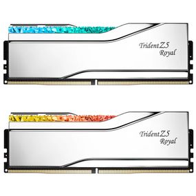 Модуль пам&#039;яті для комп&#039;ютера DDR5 32GB (2x16GB) 7600 MHz Trident Z5 Royal Silver G.Skill (F5-7600J3646G16GX2-TR5S)