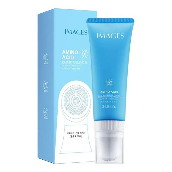 М'яка пінка для вмивання Images Amino Acid Clear Skin And Cleanser з амінокислотами, з масажною щіткою
