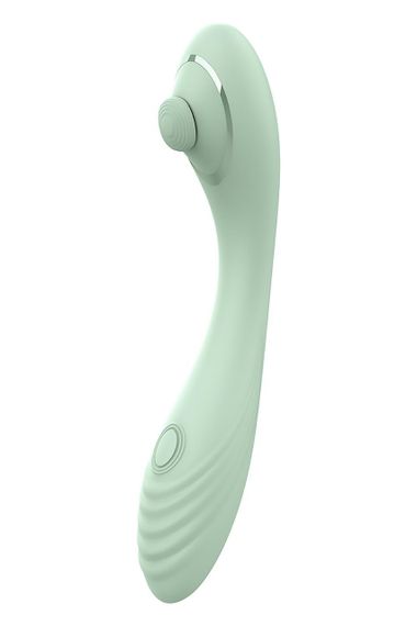 Подвійний гламурний гнучкий вібратор Dream Toys Glam Ultimate Tapping Vibe зелений Sex Aura