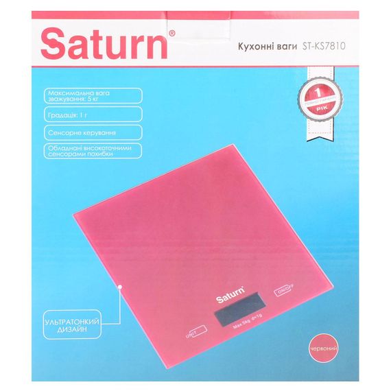 Ваги кухонні Saturn ST-KS7810 Red | Зображення 3