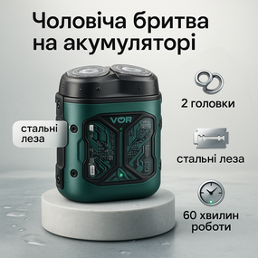 Професійна електробритва VGR V-344, Вологостійка електрична бритва, Бритви акумуляторні WD-38