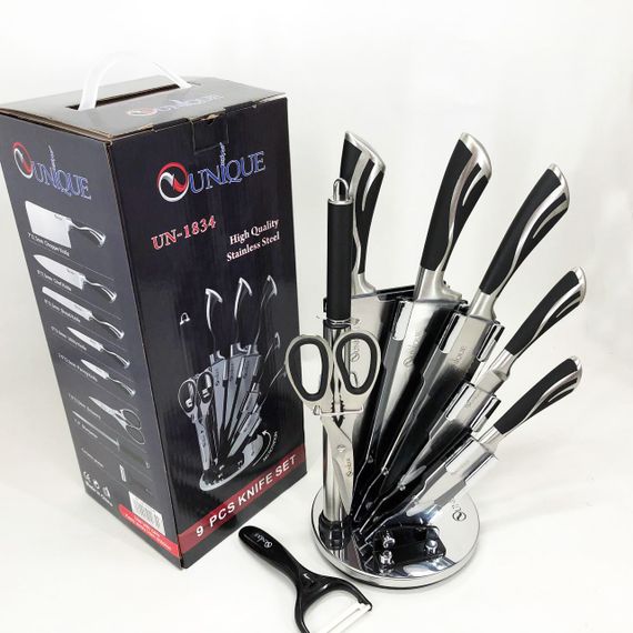 Поварской нож нержавеющая сталь UNIQUE UN-1834, Набор ножей для приготовления пищи, Набор ножей резаков JM-92 | Зображення 5