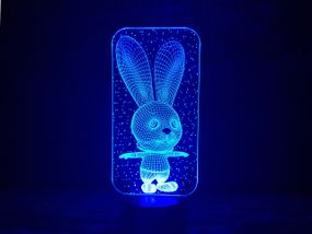 Сменная пластина для 3D ламп "Зайчик" 3DTOYSLAMP