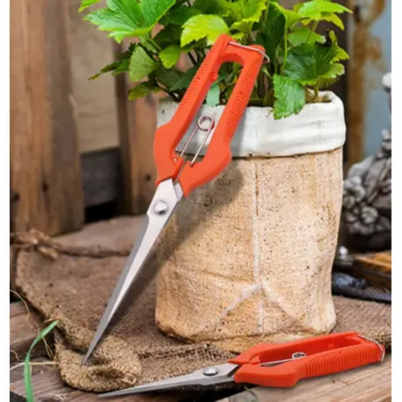 Секатор для квітів і овочів HAO NONG FU, ножиці з прогумованими ручками для обрізання рослин | Зображення 4