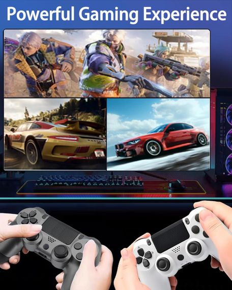 Бездротовий контролер для PS-4, сумісний з Bluetooth-контролерами P-S4/Pro/Slim/ПК, подвійна вібрація, сенсорна панель, аудіороз’є | Зображення 5