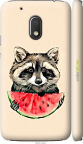 Чохол на Motorola Moto G4 Play Єнотик з кавуном "4605m-860-2448"