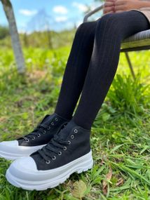 Детские колготки  цветные однотонные (рубчик) ТМ Twinsocks р. от 74 до 146 Черный, 74-80 / 1-1,5 лет