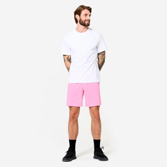 Шорти чоловічі для фітнесу з кишенями на блискавці рожеві - S | Зображення 1
