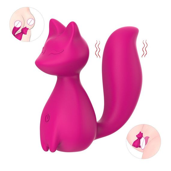 Міні-вібратор кліторальний Every Night Toys Doris у формі лисиці рожевий, 10 режимів вібрації Sex Aura