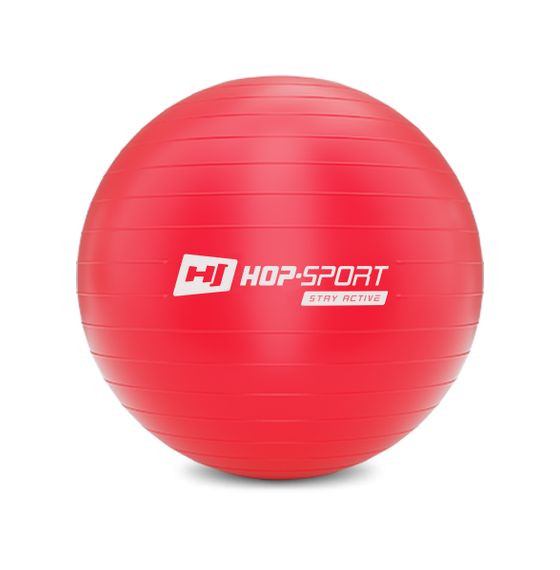 Фитбол Hop-Sport 55см красный + насос 2020 | Зображення 2