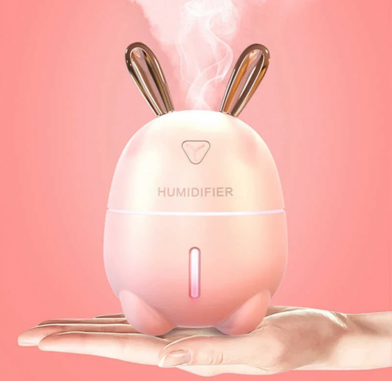 Зволожувач повітря та нічник 2в1 Humidifiers Rabbit Рожевий