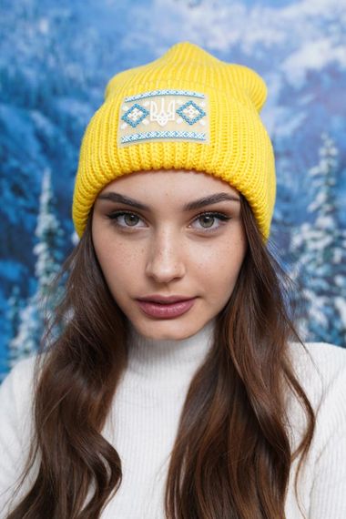 Шапка-колпак «Вышиванка» (6032) желтый