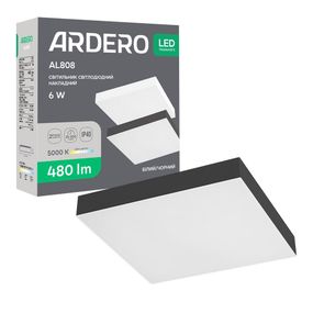 Світлодіодний накладний світильник Ardero AL808 6Вт 5000K чорний