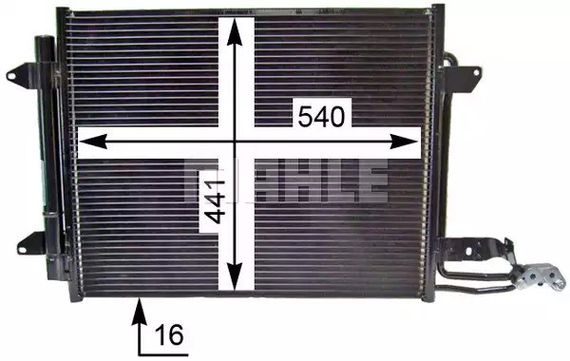 Конденсор VW TOURAN (1T1, 1T2) alt, MAHLE/KNECHT (AC325000S) | Зображення 4