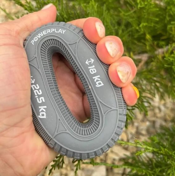 Еспандер кистьовий силіконовий PowerPlay PP-4330 Hand Grip Loops Medium 18-22,5-36 кг Сірий (PP_4330_Grey_(18-22.5kg)) | Зображення 3