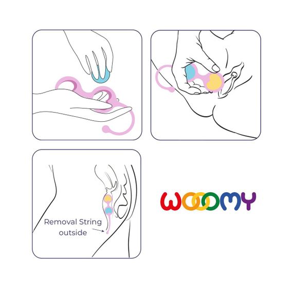 Вагінальні кульки Wooomy Love Pearls Sex Aura | Зображення 3