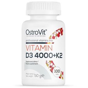 Витамин D3+K2 для спорта OstroVit Vitamin D3 4000 + K2 100 Tabs