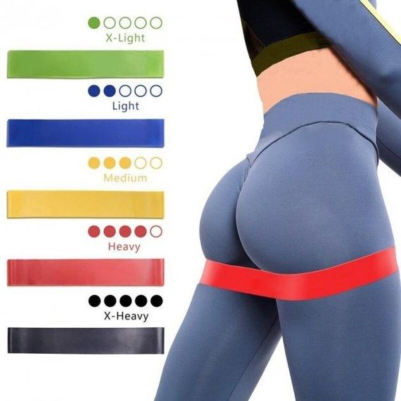 Эспандер ленточный для фитнеса, Эластичная резинка фитнес, Резинка эспандер для фитнеса упражнения | Зображення 3