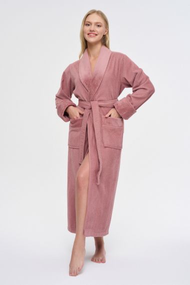 Жіночий халат Nusa 3873 пудровий 3XL | Зображення 3