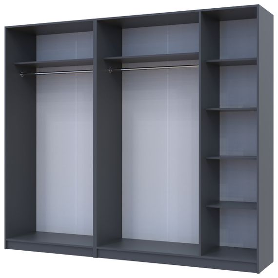 Комплект шкафов для одежды Doros Промо (2 шт.) 225х48х204 см Графит (DRS-011213) | Зображення 4