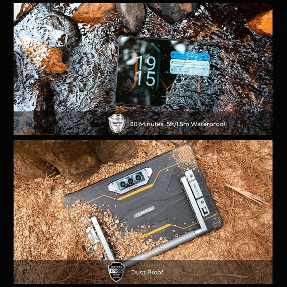 Планшет Oukitel RT8 11" FHD+ /6GB/256GB/ G99 /20000mAh/ 48+32Мп Night/ IP69K / LTE Black з тримачем | Зображення 2