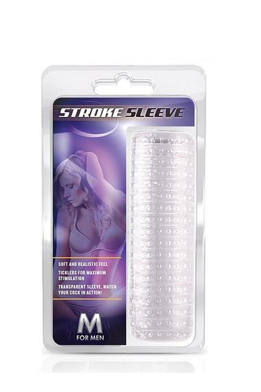 Мастурбатор M FOR MEN STROKE Sleeve CLEAR, Clear, 13.5см - 5.3дюйм. | Зображення 1
