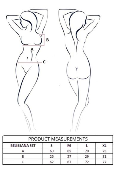 Комплект Passion BELISSANA SET white L sexstyle | Зображення 9