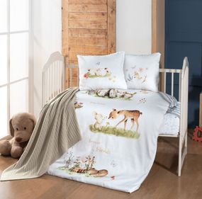 Детский комплект постельного белья с пледом First Choice Baby Digital Satin Nirvana 100х150 см. Nova