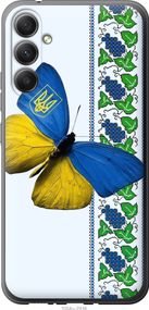 Чехол на Samsung Galaxy A34 A346E Желто-голубая бабочка "1054u-2936-17620"