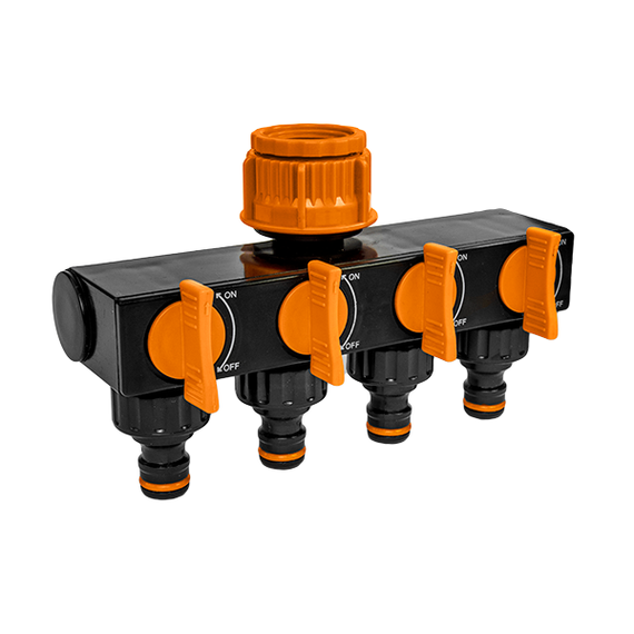 Розподільник Bradas BLACK LINE з 4 кранами ECO-PWB3033