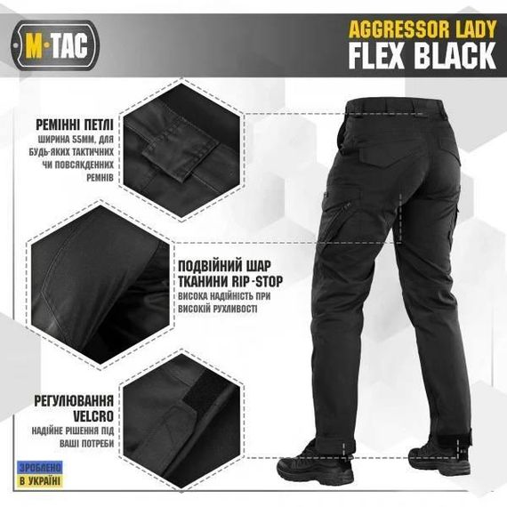 M-Tac брюки тактичні жіночі Aggressor Lady Flex Black | Зображення 7